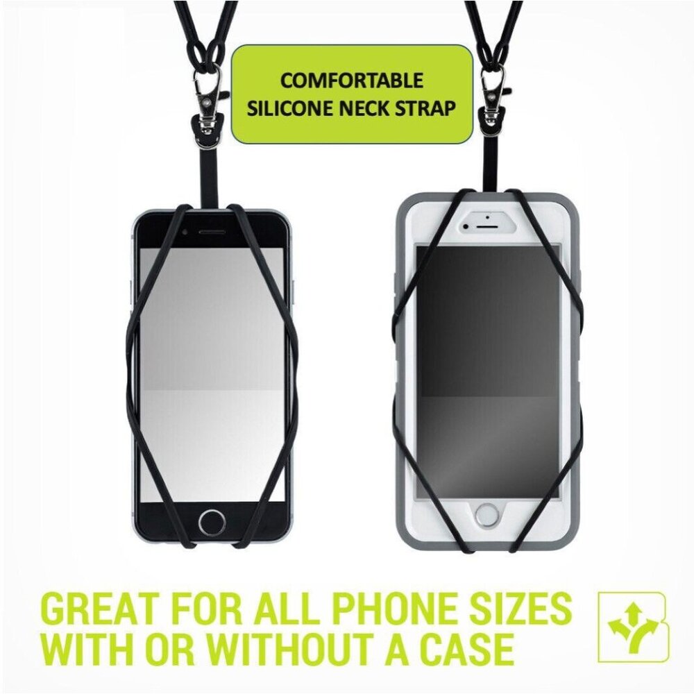 ⭐Cell Phone Lanyard Universal Neck Phone Holder Silicone Cord Holder With Ring